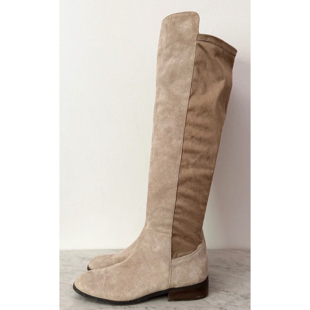 Lucky Brand Calypsow Dune Oiled Suede Wide Calf Over The Knee Boots 9.5M 41 WC